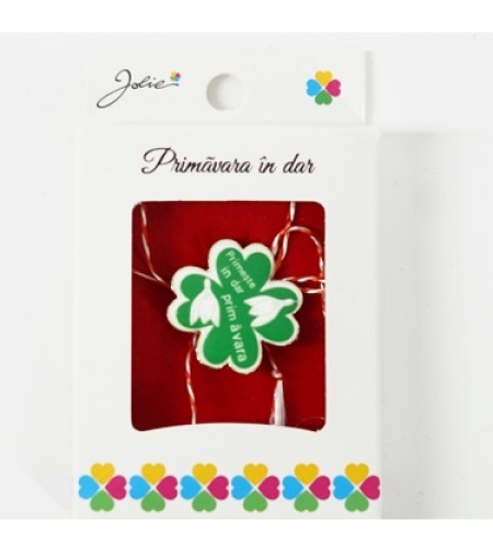Martisor Brosa Mica in Cutie, Dimensiune Brosa 2.5-3 cm, Material Metal, Model Primeste Primavara in Dar