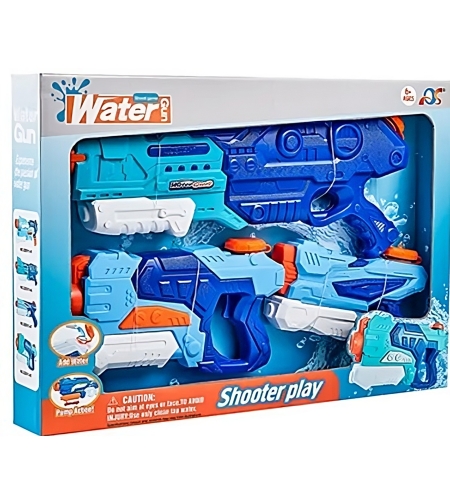 Set 3x Pistol cu Apa pentru Copii, Flippy, 6ani+, Albastru, 1x 1500 ML +  1x 500 ML +  1x 300 ML