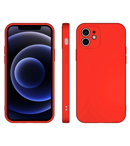 Husa pentru Samsung Galaxy A03 4G, Flippy, Liquid Silicone, cu Microfibra pe interior, Protectie Antisoc, Rosu