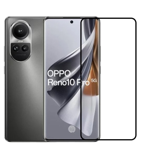 Folie Sticla Securizata, Flippy, Compatibila cu Oppo Reno 10 Pro, Full Glue, Margini Negre, Transparent