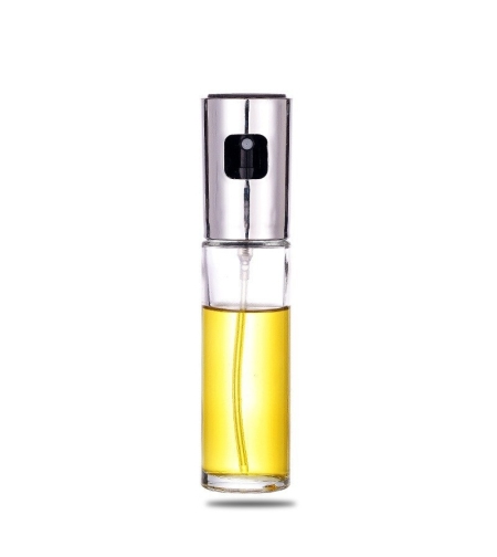 Pulverizator Ulei, Otet, Flippy, din Sticla, 100 ml, Reincarcabil, 18.3 x 4.3 cm, Capac Lucios, Argintiu
