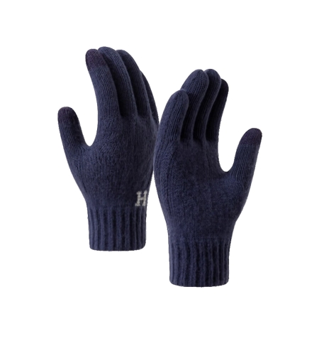 Manusi de Barbat, Flippy, Model H, Functie Touchscreen (ecran tactil), Material Acril Tricotat, Manseta Elastica, Interior Catifelat, Marime Universala, Albastru Marin