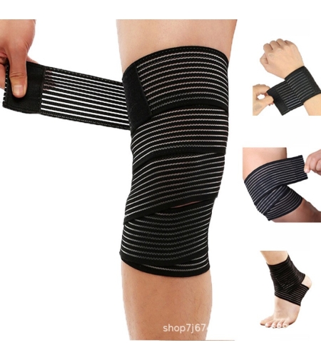 Orteza Elastica, Flippy, Pentru Picior/Mana, cu Prindere Velcro, 7.5 x 180 cm, din Nailon, Negru