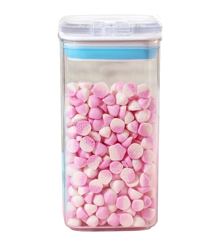 Cutie de Depozitare Alimente, Flippy, Cutie de tip Container pentru Bucatarie, Cutie pentru Condimente, din PET ABS Silicon, 10 x 10 x 20.5 cm, 370 g, 1.2L Transparenta