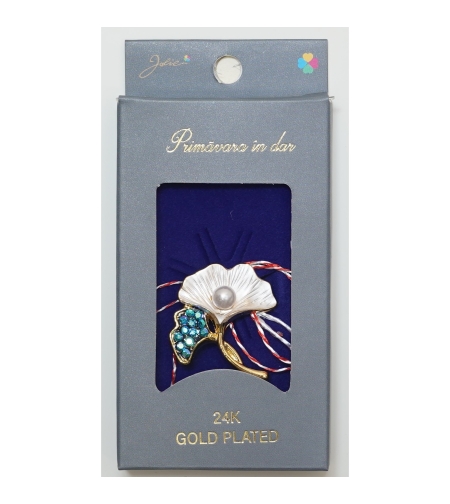 Martisor Brosa Placata cu Aur 24K, Dimensiune Brosa Aprox 2- 3 cm, Model 12