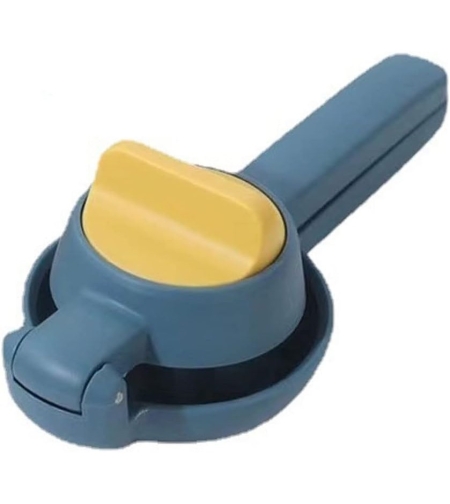 Storcator manual citrice, Flippy, pentru lamai, portocale, cu actiune dubla, usor de utilizat, material ABS rezistent, 8x10x22 cm, albastru