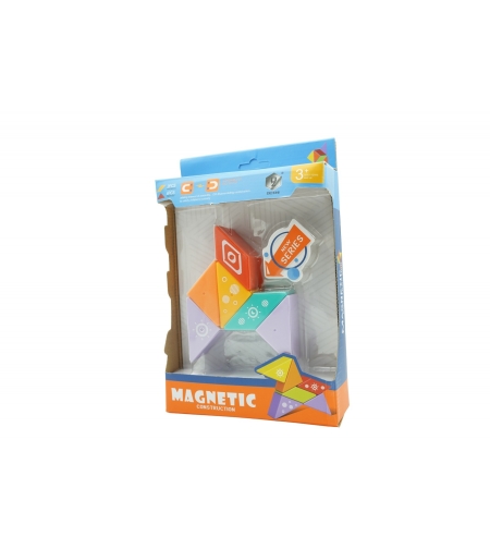 Set inteligent de constructie cu piese magnetice, Flippy, 6 piese, pentru copii, +3 ani, multicolor