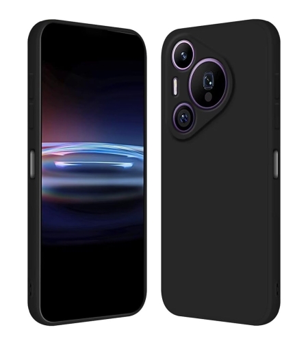 Husa de Protectie, Flippy, pentru Huawei Pura 70, Liquid Silicone, cu Microfibra pe Interior, Protectie Antisoc, Compatibil Incarcare Wireless, Negru
