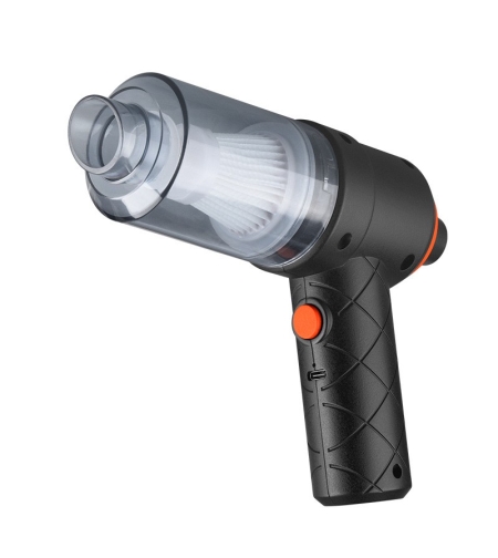 Aspirator Portabil fara Fir, Flippy, Tip Pistol 2 in 1, Suflare si Aspirare, Incarcare USB, Pentru Casa si Masina, Autonomie 30 min, Negru