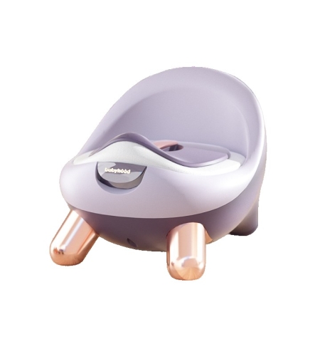 Olita pentru Copii, Flippy, +1an, Portabila, cu Capac, Model Prietenos, Non-Toxic, Compartiment Detasabil, cu 4 Picioare, Usor de Curatat, Mov Gold