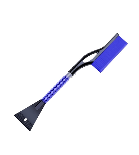 Perie de Zapada cu Racleta pentru Masina, Flippy, Multifunctionala, Demontabila, cu Maner Antiderapant, Aluminiu, Plastic, Fragmentarea Ghetii de pe Parbriz, Solutia pentru Iarna, pentru Dezghetare, 68x24x11.1 cm, Albastru