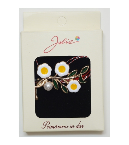Martisor Brosa Medie, Multicolora, Dimensiune Brosa Aprox 5 cm, Material Metal, Model 18