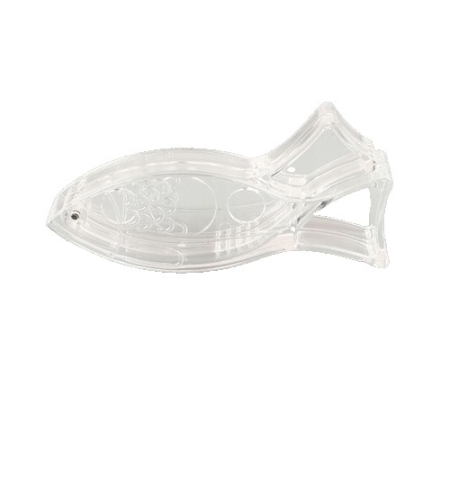 Storcator de Citrice Manual, Flippy, Rezistente, Usor de Folosit si Depozitat, Durabil, Calitativ, 12x5.2 cm, Model Peste, Transparent