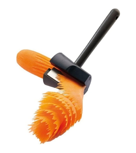 Accesoriu pentru Taiat in Forma de Spirala, Flippy, Multifunctional pentru Legume, Cutit pentru Spirale, 16x5.5 cm, Negru