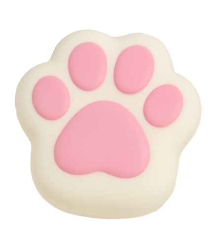 Jucarie Antistres Squishy, Flippy, Revenire Lenta, Model Labuta de Pisica, Squishy, BIG, 12.5 x 10.5 cm, 220 g, Model 10, Alb Roz