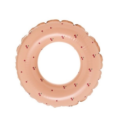 Colac de inot gonflabil pentru copii, Portocaliu, Model cu cirese, Flippy, diametru 70 cm