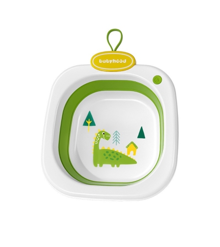 Lavoar Pliabil, Flippy, pentru Copii 1-8 Ani, Model Animat, din PP+TPE, 32x29x10 cm, Verde