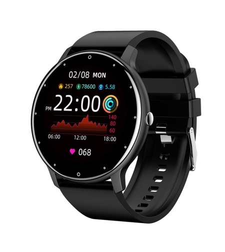 Ceas smartwatch si bratara fitness Flippy ZL02D, oxigen, ritm cardiac, pedometru, notificari, IP67, Compatibil cu Android/iOS, vibratii, multi sport, Negru