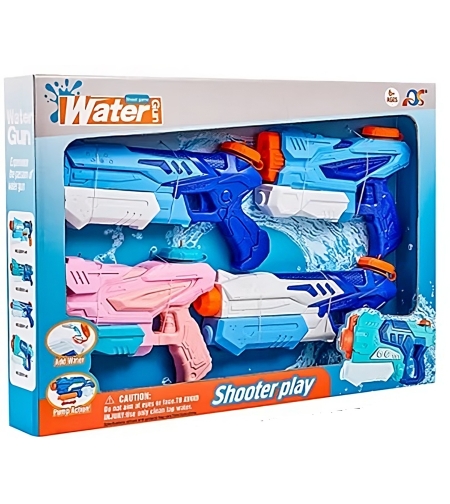 Set 4x Pistol cu Apa pentru Copii, Flippy, 6ani+, Albastru+Roz, 300 ML
