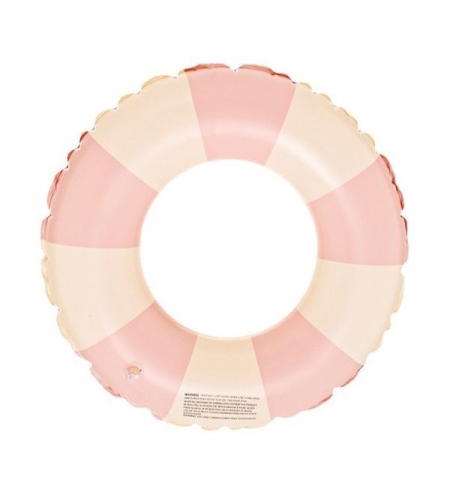 Colac de inot gonflabil pentru copii, In dungi Roz- Galben, Flippy, diametru 66 cm