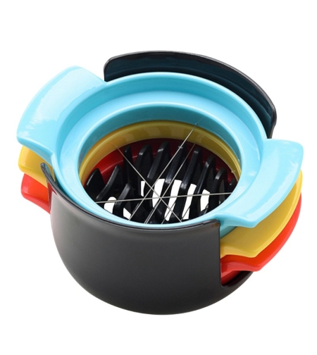 Set feliator 3 in 1 multifunctional Flippy, feliatoare pentru oua/fructe, PP/otel inoxidabil, multicolor, 9 x 10.5 x 5.5 cm