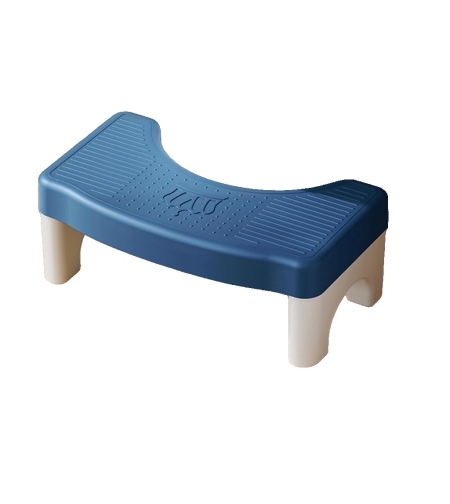 Scaunel WC, Flippy, Tratament Impotriva Hemoroizilor si Constipatiei, Scaun Inaltator WC Copii, Suport Picioare WC, Taburet Inaltator Pozitia Corecta Ghemuit Pe WC, Plastic Rezistent, 17x22x38 cm, Albastru