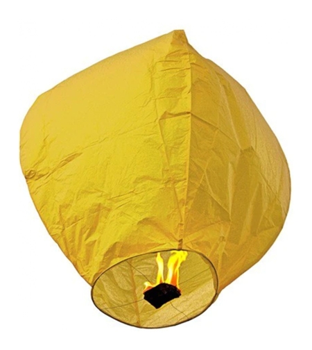 Lampion zburator, Flippy, hartie biodegradabila, Galben