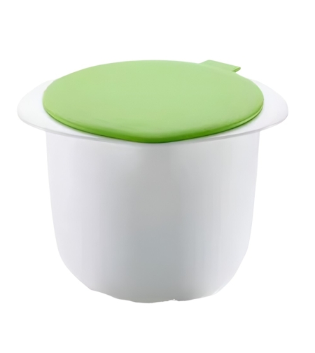 Recipient pentru Preparat Branza, Flippy, Capac de Silicon, Cheese Maker din Plastic, Strecuratoare, 17x14.5x12.8 cm, Alb