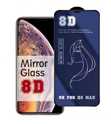 Folie de Protectie, Flippy, pentru iPhone 15, Tempered Glass Mirror 8D, Efect Oglinda, HD, Albastru