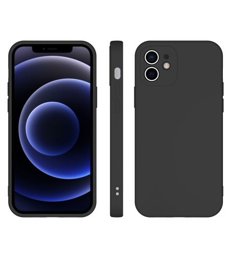 Husa pentru Samsung Galaxy A03 4G, Flippy, Liquid Silicone, cu Microfibra pe interior, Protectie Antisoc, Negru
