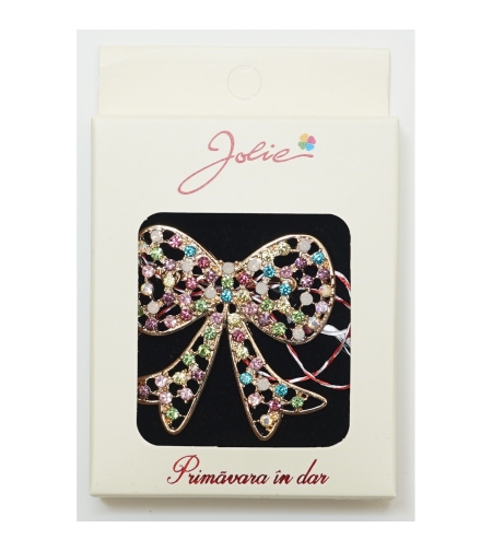 Martisor Brosa Medie, Multicolora, Dimensiune Brosa Aprox 5 cm, Material Metal, Model 3