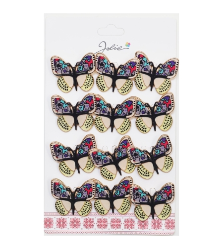 Set 12 Brose Martisor Primavara Fluture cu Aripi Deschise