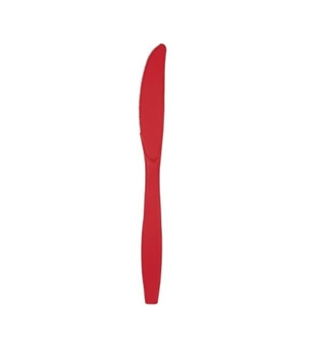 Set 16 Cutite de Unica Folosinta, Flippy, din Plastic, 15 cm, Rosu
