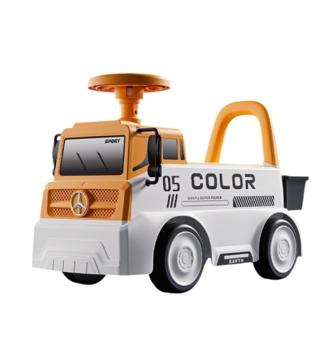 Mașinuță pentru copii, Flippy, 3 ani, Model Camion, Sport, Claxon, Cutie Depozitare, 62x26x40 cm, Portocaliu