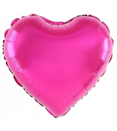 Balon din Folie Metalizata, Flippy, Figurina Inimioara, Model Simplu, Tematica Iubire, 40 cm, Ambalaj Individual, Pai Inclus, Umflare cu Aer sau Heliu, Roz