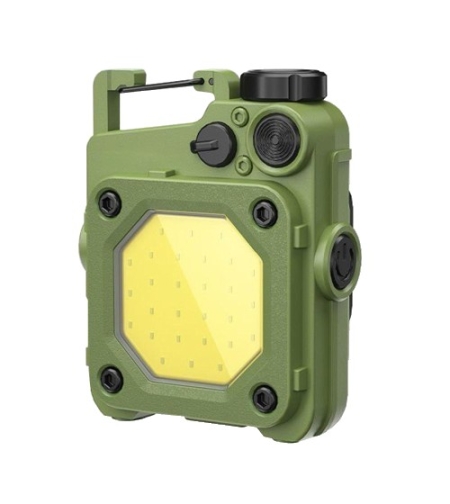 Lanterna Mini de Buzunar Tip Breloc, Flippy, Incarcare prin USB Type C, Multifunctionala, pentru Exterior, Camping, Alpinism, Ciclism, Mini Lanterna Elvis, 6.1 x 5 x 2.5 cm, Lumina Puternica, Culoare Verde