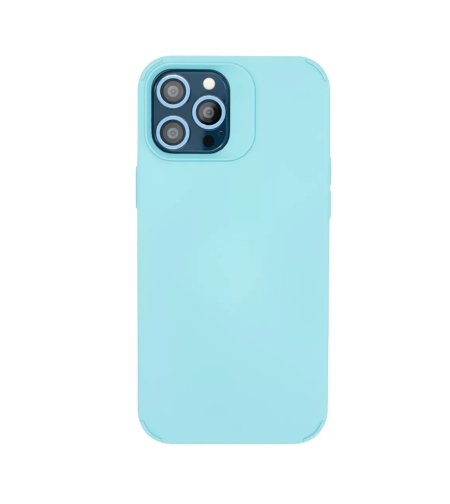 Husa Apple iPhone 13, Flippy, din Silicon Lichid, Interior din Microfibra, Lentile Fosforescente de Protectie Camera, Anti Amprenta, Rezistenta la Socuri, Bleu