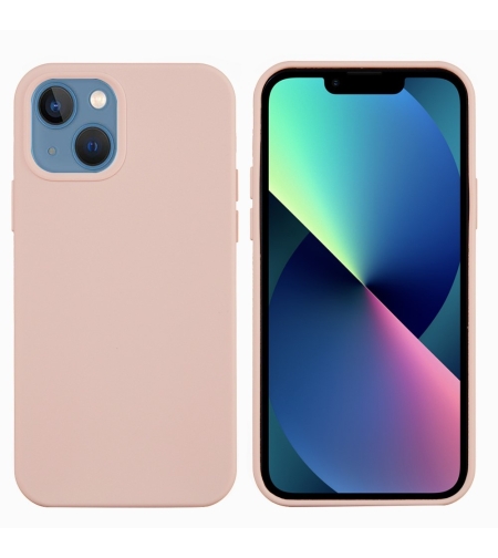Husa protectie Flippy compatibila cu Apple iPhone 13 Mini Liquid Silicone Roz