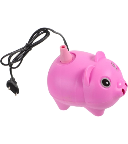 Pompa Electrica Pentru Umflat Baloane, 380 W, din Plastic, Model Porc, Roz