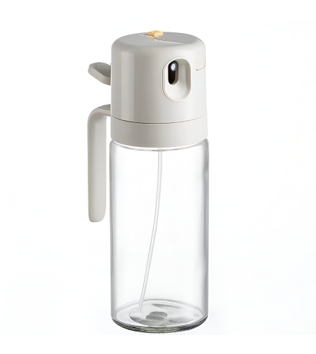 Dispenser pentru Ulei, Flippy, prin Curgere si Pulverizare, Deschidere si Inchidere Automata a Rezervorul, 550mL, 11.4x7.8x22.8cm, Gri