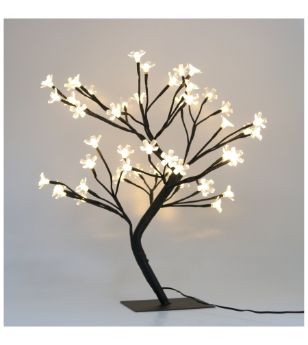 Decoratiune Luminoasa, Flippy, Crenguta, cu Baterii, 72 LED -uri, Flori, Alb Cald