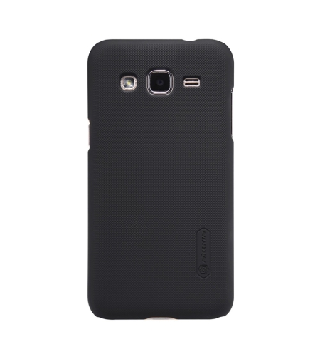 Husa Samsung Galaxy J2 2015 Nillkin Frosted Shield Negru + Folie de protectie