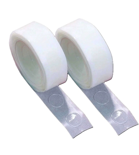 Rola Dubla-Adeziva, Flippy, pentru Lipit Baloane, 100 de Buline cu Diametru 1.2 cm, Transparent