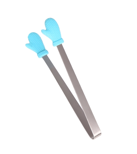 Cleste Creativ pentru Mancare, Flippy, Model Manusi din Silicon, 14.5x3 cm, Rezistent la Temperaturi Inalte si Coroziune, Albastru