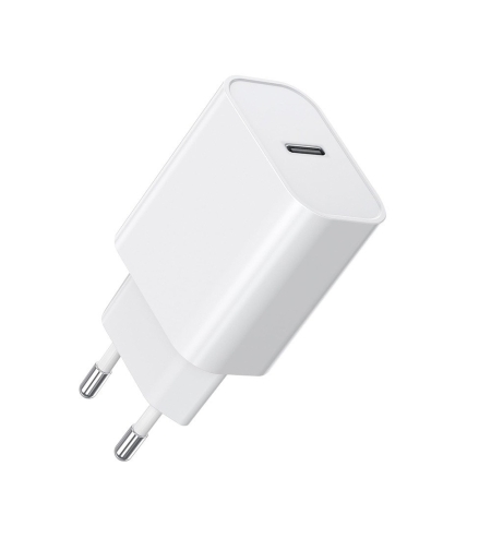 Incarcator Retea Fast Charge, Flippy, Incarcator Standard European Power Delivery 30 W, Compatibil cu iPhone 15 / 16, Alb
