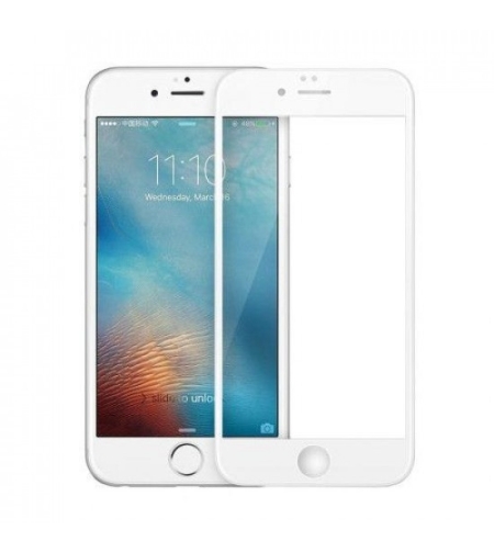 Folie Sticla Apple iPhone 8 Plus Full Face Alb
