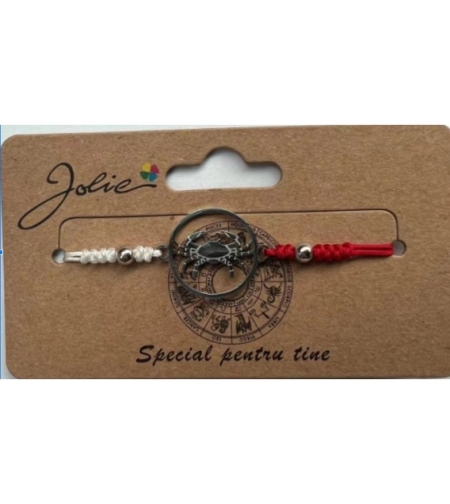 Martisor bratara zodiac, Jolie, 5x9 cm, Rac