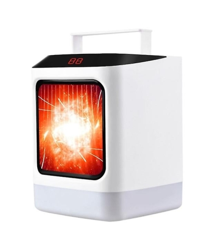 Mini incalzitor portabil Flippy, afisaj digital, sincronizare inteligenta, lumina de noapte colorata