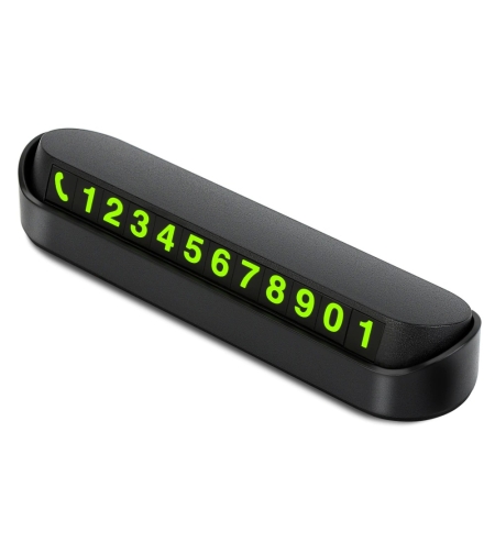 Suport numar telefon Flippy, afisaj parcare numar telefon/parcare temporara, Negru