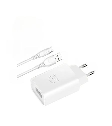 Incarcator Retea 1A , cablu Type C 1 m inclus Flipyy,  model T18 Blister, Alb